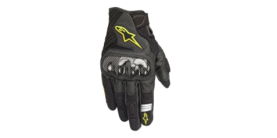 rukavice SMX-1 AIR V2, ALPINESTARS (černé/žluté fluo, vel. M)