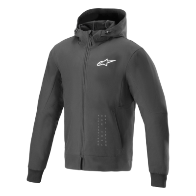 bunda RADIUM TECH HOODIE, ALPINESTARS (černá/bílá, vel. M)