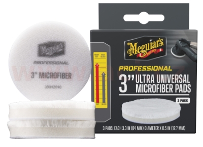 Meguiar's Professional Microfiber Pads (3“) mikrovláknové lešticí kotouče, průměr 3", 3 kusy