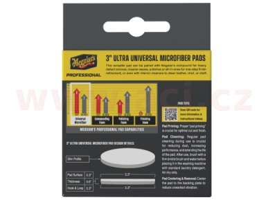 Meguiar's Professional Microfiber Pads (3“) mikrovláknové lešticí kotouče, průměr 3", 3 kusy