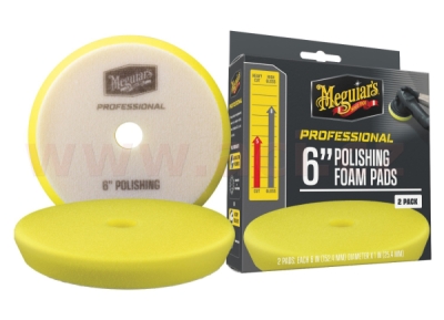 Meguiar's Professional Polishing Foam Pads (6“) pěnové lešticí kotouče, průměr 6", 2 kusy