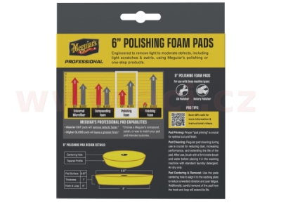 Meguiar's Professional Polishing Foam Pads (6“) pěnové lešticí kotouče, průměr 6", 2 kusy
