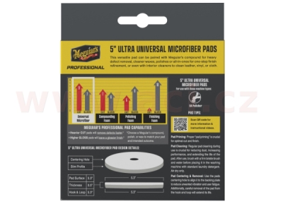 Meguiar's Professional Microfiber Pads (5“) mikrovláknové lešticí kotouče, průměr 5", 2 kusy