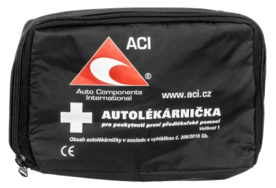 autolékárnička CZ - textilní (výbava dle vyhlášky č. 206/2018 Sb.) černá
