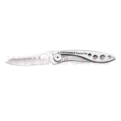 LEATHERMAN SKELETOOL KBx SILVER - zavírací nůž s otvírákem lahví, kombinovaná čepel