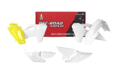 sada plastů HUSQVARNA, RTECH (bílo-žlutá, 6 dílů)