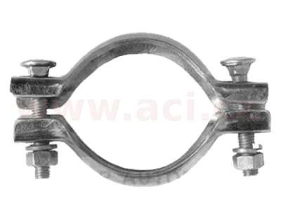 spona výfuku 47 mm, 2 šrouby /Citroen,Peugeot,Renault/