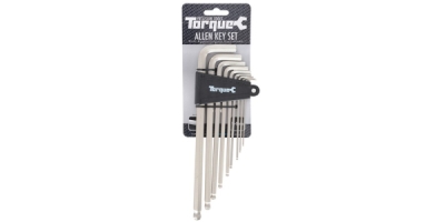 sada prodloužených, zahnutých inbusů ALLEN KEY SET TORQUE, OXFORD (1,5 až 10 mm)
