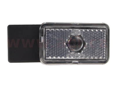 poziční světlo PLR 130-WP obdélníkové bílé (74x45 mm) s odrazkou, s držákem, JOKON (NĚMECKO) ORIGINÁL L