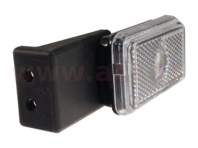 poziční světlo PLR 130-WP obdélníkové bílé (74x45 mm) s odrazkou, s držákem, JOKON (NĚMECKO) ORIGINÁL L