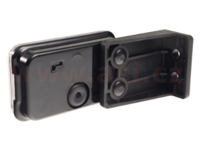 poziční světlo PLR 130-WP obdélníkové bílé (74x45 mm) s odrazkou, s držákem, JOKON (NĚMECKO) ORIGINÁL L