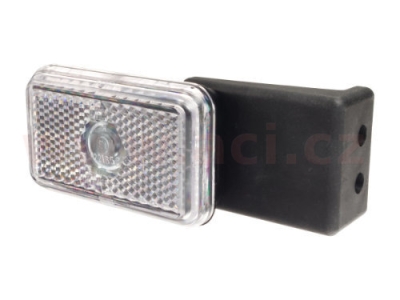poziční světlo PLR 130-WP obdélníkové bílé (74x45 mm) s odrazkou, s držákem, JOKON (NĚMECKO) ORIGINÁL L