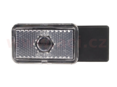 poziční světlo PLR 130-WP obdélníkové bílé (74x45 mm) s odrazkou, s držákem, JOKON (NĚMECKO) ORIGINÁL P