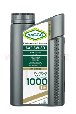 YACCO motorový olej plně syntetický VX 1000 LE 5W30 1l