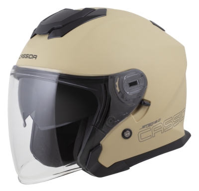 přilba Jet Tech 2.0 Solid, CASSIDA (písková matná/černá/šedá, vel. XL)