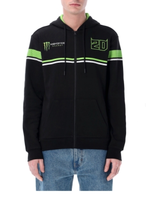mikina na zip Fabio QUARTARARO - MONSTER ENERGY (černá,zelená, vel. L)