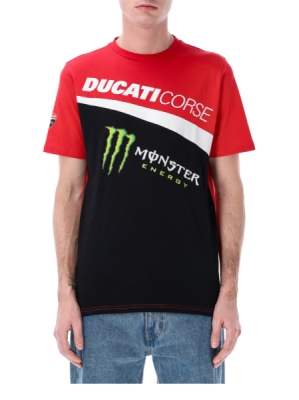 triko DUCATI CORSE - MONSTER ENERGY (černá, červená, vel. M)