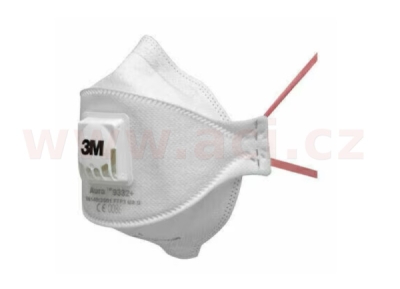 3M™ Aura filtrační polomaska (respirátor) s ventilkem FFP3 (9332+)