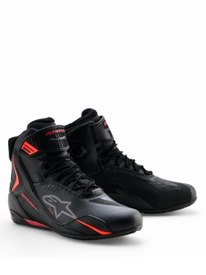 boty FASTER-4 DRYSTAR, ALPINESTARS (černá/červená fluo, vel. 44)
