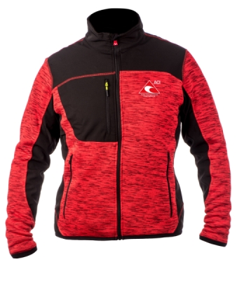 bunda ACI kombinace úplet a softshell - červená + černá  (vel.S)