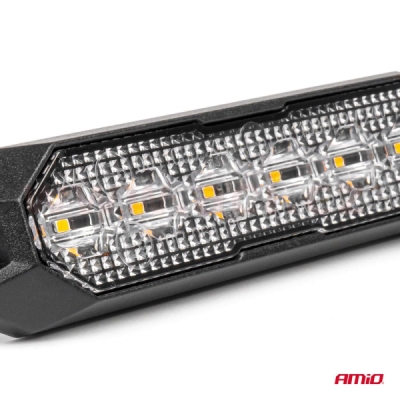 světlo výstražné LED oranžové 12/24 V, 6x LED 3 W - 129x30x19 mm