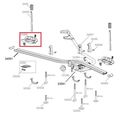 TH34368 Thule Wheel holder 591, 561