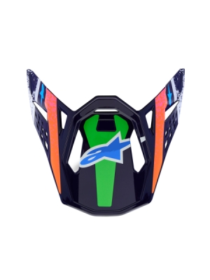 kšilt pro přilby SUPERTECH S-M10 limitovaná edice RECORDS, ALPINESTARS (šedá/multikolor)