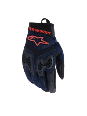 rukavice MANTI AIR, ALPINESTARS (tmavě modrá/červená fluo/černá, vel. L)