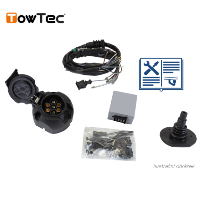 Typová elektropřípojka Audi A4 sedan 2023/08-2025 (B9.5), 7pin, AC