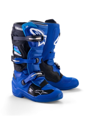 boty TECH 7 S YAMAHA kolekce, ALPINESTARS, dětské (modrá/bílá/černá, vel. 34)