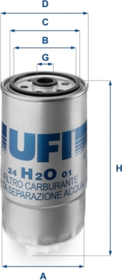 Palivový filtr UFI 24.H2O.01