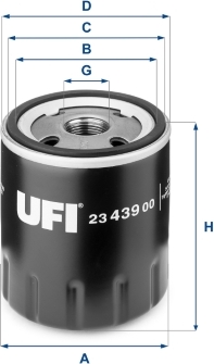 Olejový filtr UFI 23.439.00