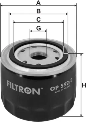 Olejový filtr FILTRON OP 592/8