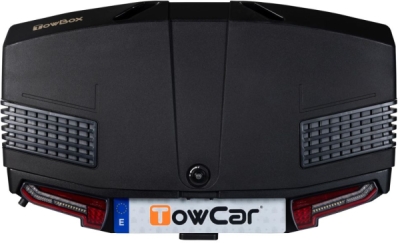 Přepravní box na tažné zařízení TowBox V3 černý, uzavřený