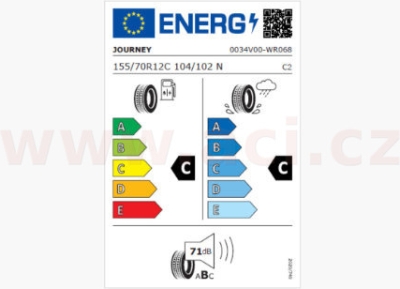 pneu 155/70 R12 C 104/102N (900 kg) Journey WR068 M+S ORIGINÁL