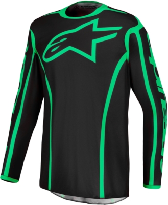 dres FLUID APEX V2, ALPINESTARS (černá/zelená fluo, vel. 2XL)
