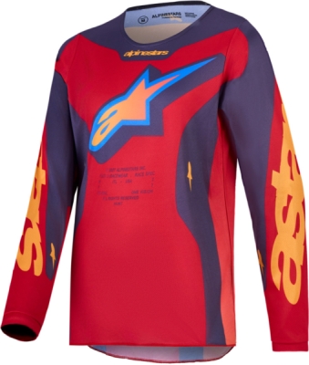 dres RACER HUNT YOUTH, ALPINESTARS, dětské (červená/tmavě šedá/gradient, vel. L)