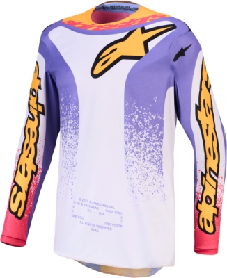 dres FLUID DRAG, ALPINESTARS (světle šedá/fialová/zlatá, vel. M)