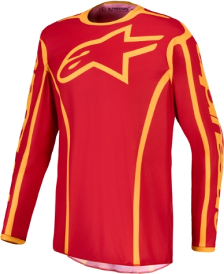 dres FLUID APEX V2, ALPINESTARS (červená/zlatá, vel. 2XL)