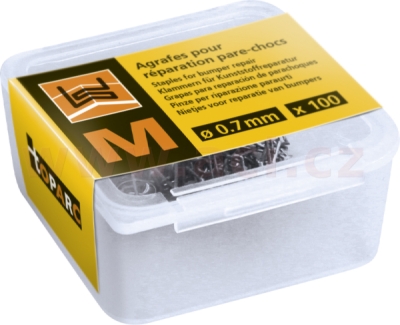 sponky na svařování plastu, vnější úhel 0,7 mm (sada 100 ks)