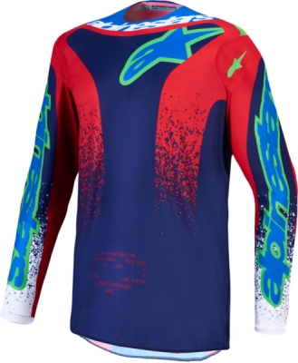 dres FLUID DRAG, ALPINESTARS (tmavě modrá/červená/zelená/bílá, vel. 2XL)