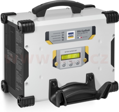 nabíječka/stabilizovaný zdroj GYSFLASH 103.24 CNT FV 6/12/24 V, 5-1200 Ah, 100 A, kabely 5 m, menu v češtině