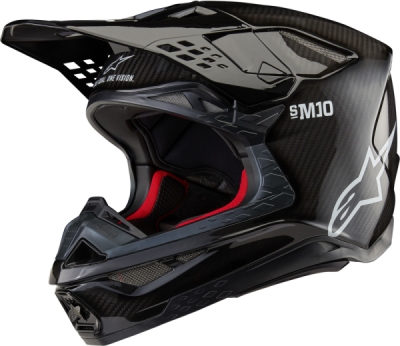 přilba SUPERTECH S-M10 SOLID FIM2 verze, ALPINESTARS (lesklý karbon, vel. S)