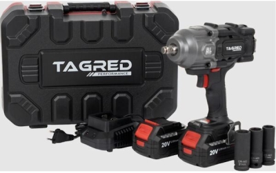 Rázový utahovák 20V 1/2" 1200Nm + 2 baterie, maximální utahovací moment 750Nm TAGRED TA8000