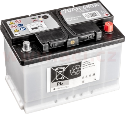 Autobaterie 12V 70Ah 680A START/STOP ŠKODA OEM Originál JZW915105AC