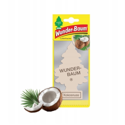 Osviežovač vzduchu WUNDER-BAUM Coconut 23-007 – osviežovač vzduchu do auta, príjemná kokosová vôňa