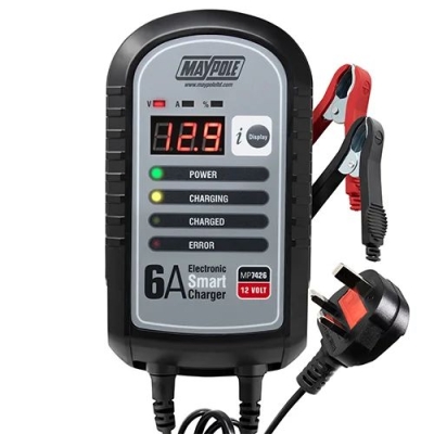 MAYPOLE BATTERY CHARGER 6A 12V ELECTRONI