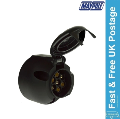 MAYPOLE 12N 7 PIN BLACK PLASTIC TRAILER