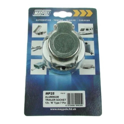 MAYPOLE 12N 7 PIN ALUMINIUM TRAILER SOCK