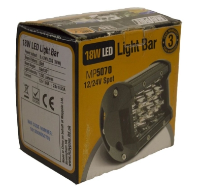 MAYPOLE LIGHT BAR LED - 12/24V 18W (12x1
